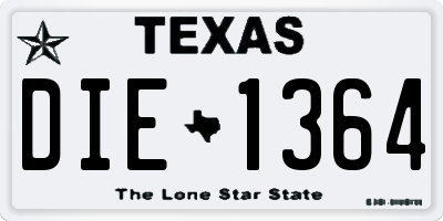 TX license plate DIE1364