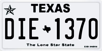 TX license plate DIE1370