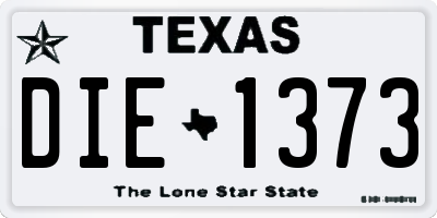 TX license plate DIE1373