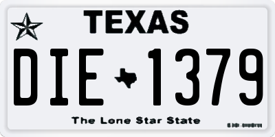 TX license plate DIE1379