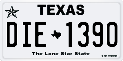 TX license plate DIE1390