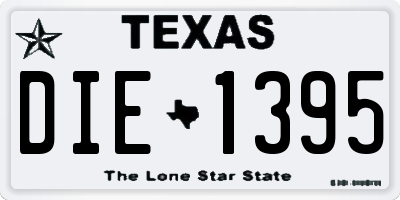 TX license plate DIE1395
