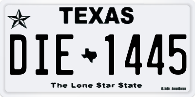 TX license plate DIE1445