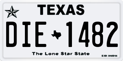TX license plate DIE1482