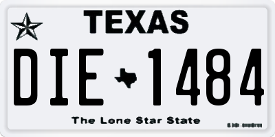 TX license plate DIE1484