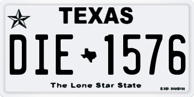 TX license plate DIE1576