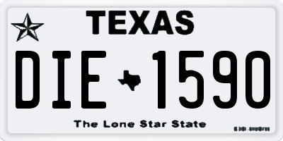 TX license plate DIE1590