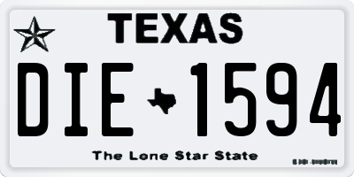 TX license plate DIE1594