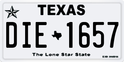TX license plate DIE1657