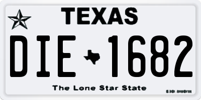 TX license plate DIE1682