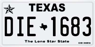 TX license plate DIE1683