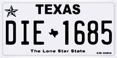 TX license plate DIE1685