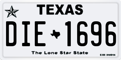 TX license plate DIE1696