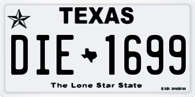 TX license plate DIE1699