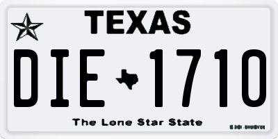 TX license plate DIE1710