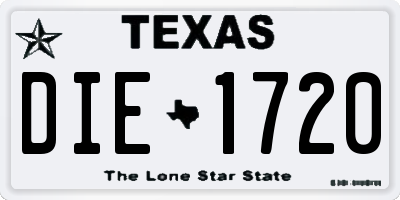 TX license plate DIE1720