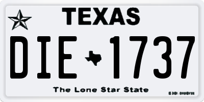 TX license plate DIE1737