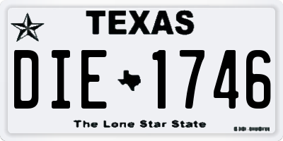 TX license plate DIE1746