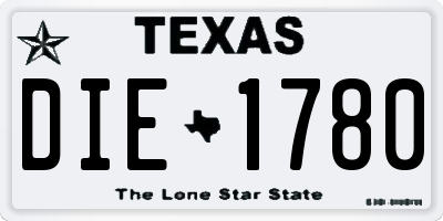TX license plate DIE1780