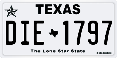 TX license plate DIE1797