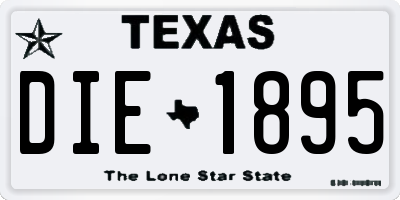 TX license plate DIE1895