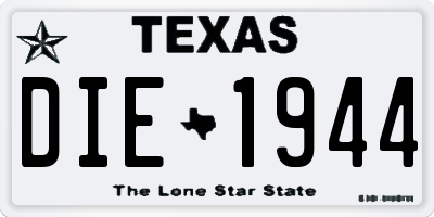 TX license plate DIE1944