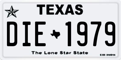 TX license plate DIE1979