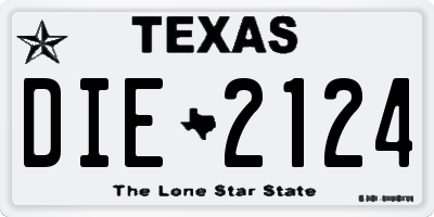 TX license plate DIE2124