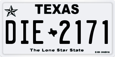 TX license plate DIE2171