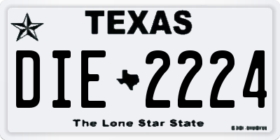 TX license plate DIE2224