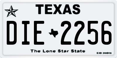 TX license plate DIE2256