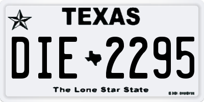TX license plate DIE2295