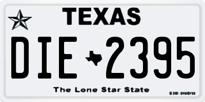TX license plate DIE2395