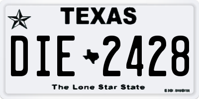 TX license plate DIE2428