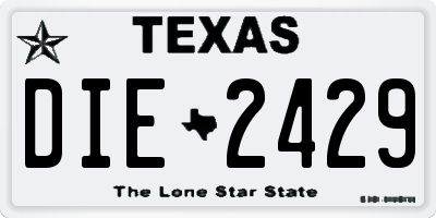 TX license plate DIE2429