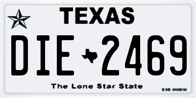 TX license plate DIE2469