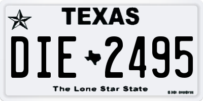 TX license plate DIE2495