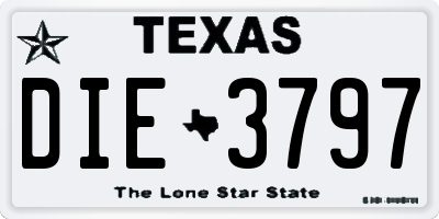 TX license plate DIE3797