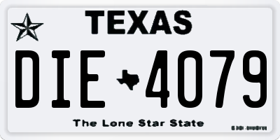 TX license plate DIE4079