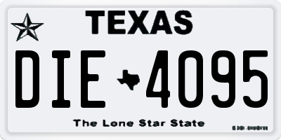 TX license plate DIE4095
