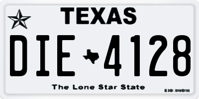 TX license plate DIE4128