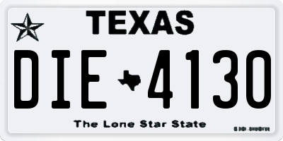 TX license plate DIE4130