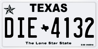 TX license plate DIE4132