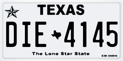TX license plate DIE4145