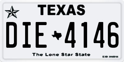 TX license plate DIE4146