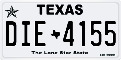 TX license plate DIE4155