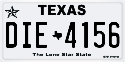 TX license plate DIE4156