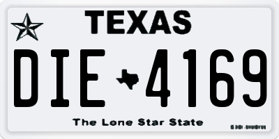 TX license plate DIE4169
