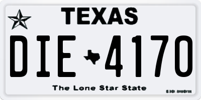 TX license plate DIE4170