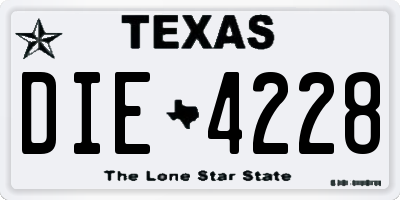 TX license plate DIE4228
